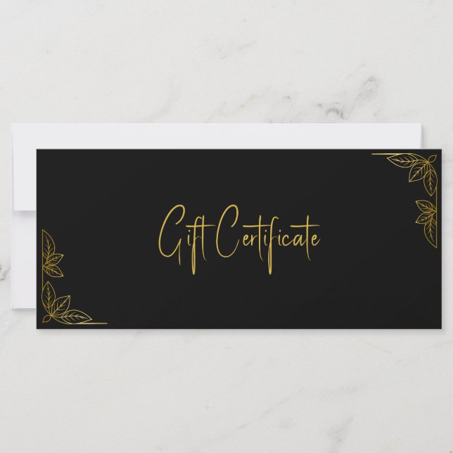 Certificado de regalo personalizado para negocios (Anverso)