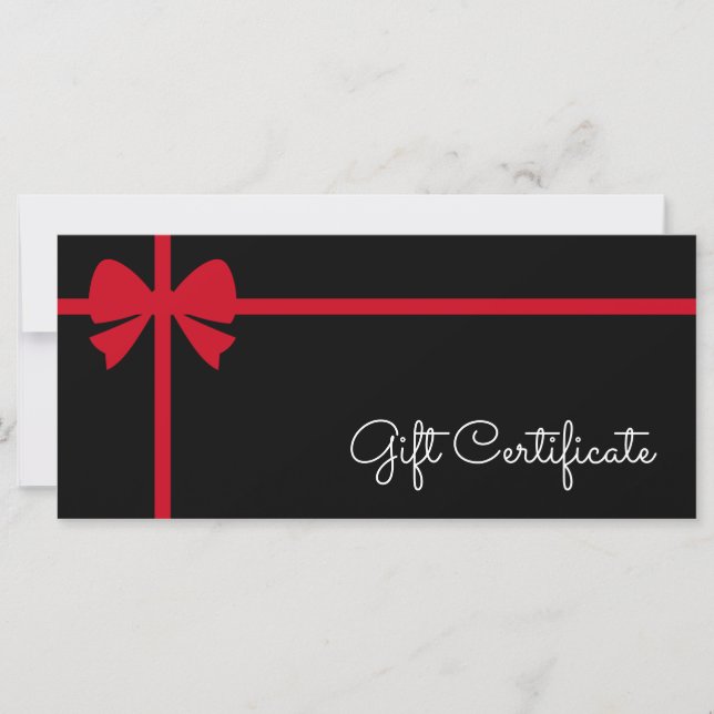 Certificado de regalo personalizado para negocios (Anverso)