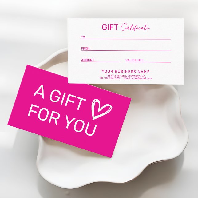 Certificado de regalo profesional rosa caliente pa (Subido por el creador)