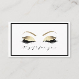 Certificado de regalo Purpurina blanco Oro Lashes 