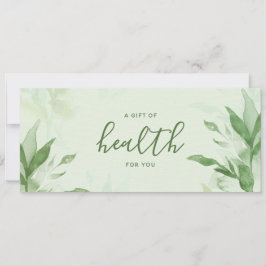 Certificado de regalo quiropráctico de acuarela bo