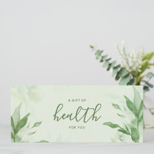 Certificado de regalo quiropráctico de acuarela bo