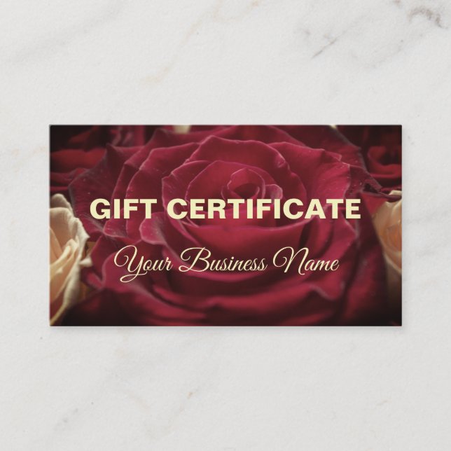 Certificado de regalo, regalo (Anverso)