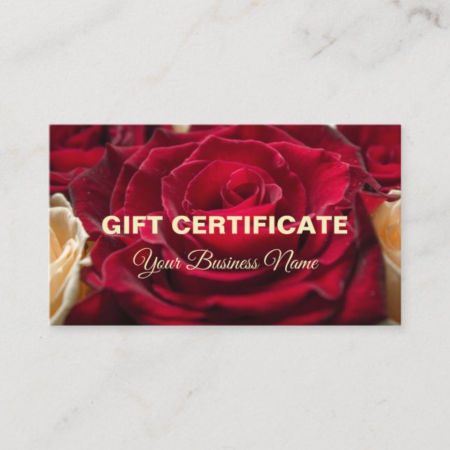 Certificado de regalo, regalo (Anverso)