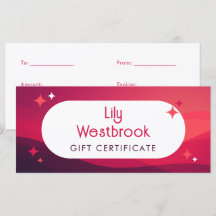 Certificado de regalo retro moderno y genial