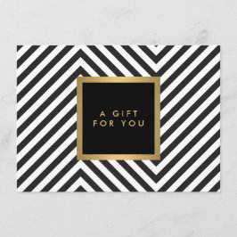 Certificado de regalo Retro Negro y Blanco con Pat