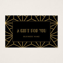 Certificado de regalo retro vintage art deco