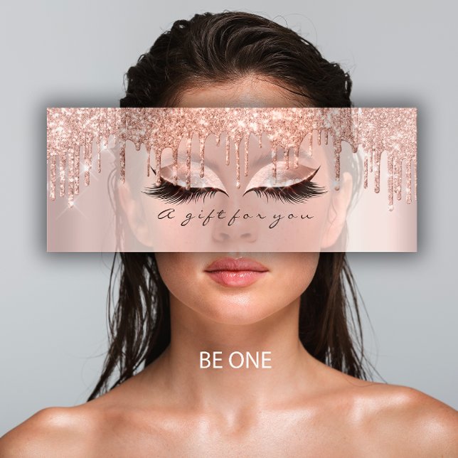 Certificado de regalo Rosa de goteo de chispa maqu (Gift Certificate Drip Rose Spark Lash Makeup Small)