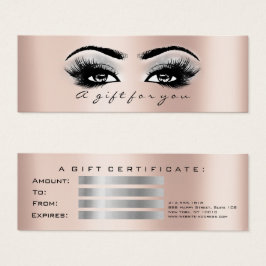 Certificado de regalo Rosa de oro azotes de maquil