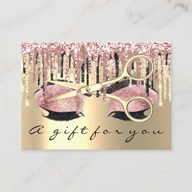 Certificado de regalo Rosa de peluquería Lash de m (Anverso)