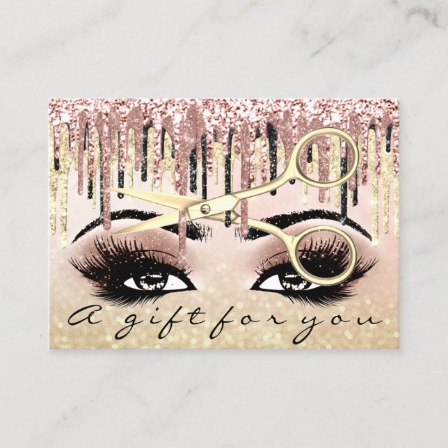 Certificado de regalo Rosa de peluquería Vip Gold  (Anverso)