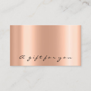 Certificado de regalo Rosa Gold Elegant Minimalis 