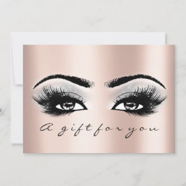Certificado de regalo Rosa gris azota maquillaje d