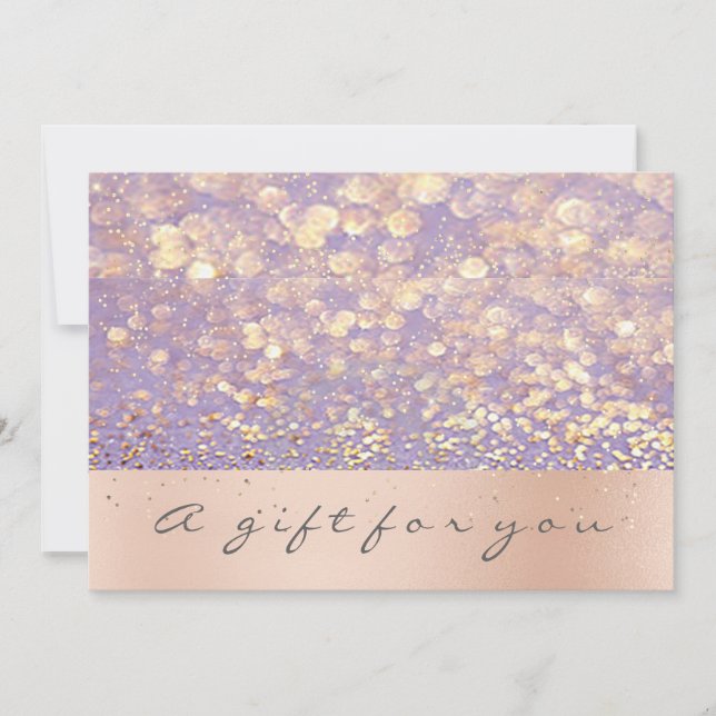 Certificado de regalo Rosa gris de oro Lavanda de  (Anverso)