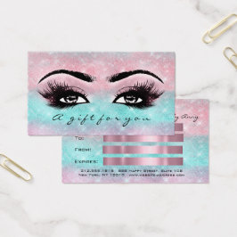 Certificado de regalo Rosa oceánico Ombre Lashes M