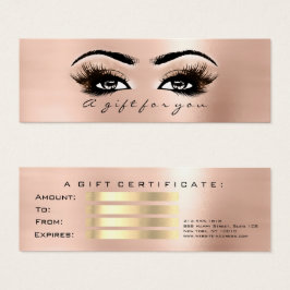 Certificado de regalo Rosa Oro Lashes Maquillaje