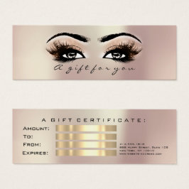 Certificado de regalo Rosa Oro Lashes Maquillaje