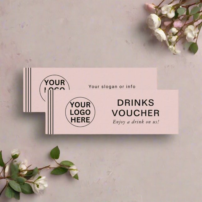 Certificado de regalo rosa para el cupón de bebida (Subido por el creador)