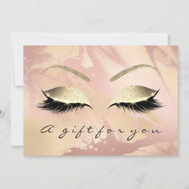 Certificado de regalo Rosa Rosa Rosa Oro Lash Bell