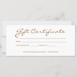 Certificado de regalo Salón de entrenamiento Mujer