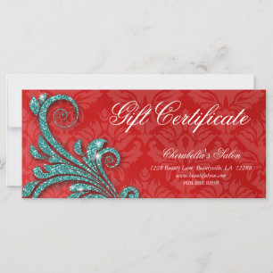 Certificado de regalo Salón de Navidad Purpurina S