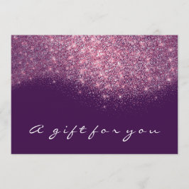 Certificado de regalo Sepia Gold Purpurina Púrpura