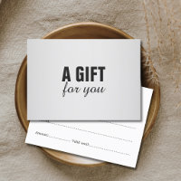 Certificado de Regalo Simple Elegante Negro Platea