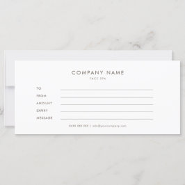 Certificado de regalo simple minimalista