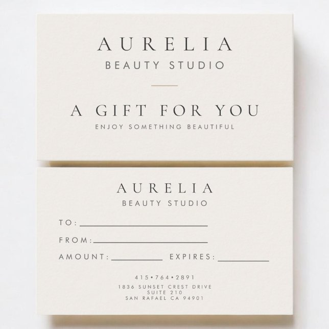 Certificado de Regalo Simple Mínimo (Subido por el creador)