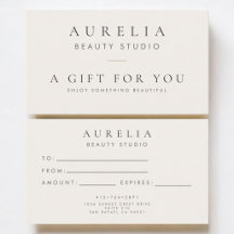 Certificado de Regalo Simple Mínimo