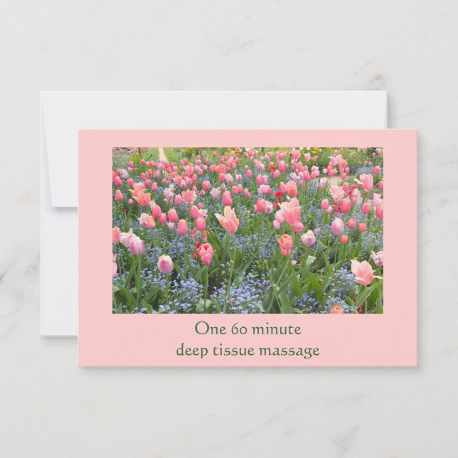 Certificado de regalo Tulips y Forget-Me-Nots (Anverso)