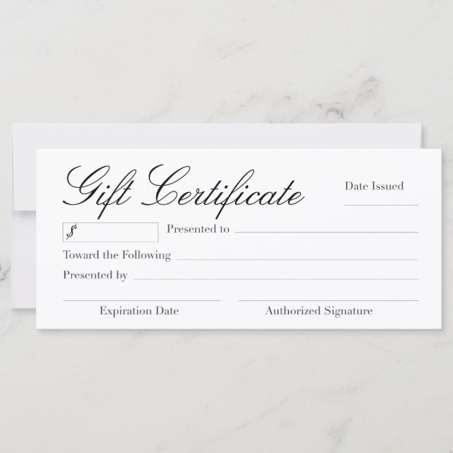 Certificado de regalo versátil (Anverso)