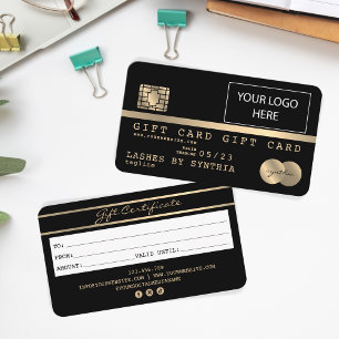 Certificado de tarjeta de regalo de crédito Añadir