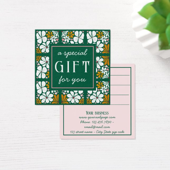 Certificado de tarjeta de regalo de vacaciones ros (Escritorio)