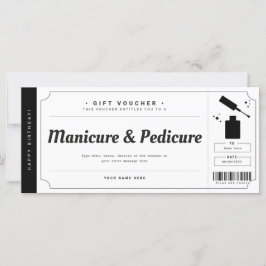 Certificado de Vale Regalo de Manicura Pedicura