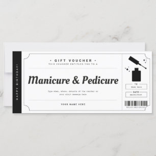 Certificado de Vale Regalo de Manicura Pedicura