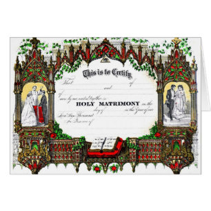 certificado del boda a partir de 1877