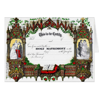 certificado del boda a partir de 1877