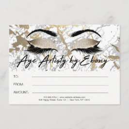 Certificado Ebony de belleza de maquillaje de márm