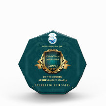 Certificado editable de premio empresarial azul tu