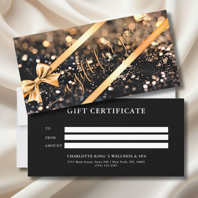 CERTIFICADO EMPRESARIAL ELEGANTE, ORO, NEGRO Y RIB (ELEGANT, GOLD, BLACK, RIBBON BUSINESS CERTIFICATE)