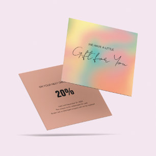 Certificado Holográfico de regalo rosa Rubor Rainb