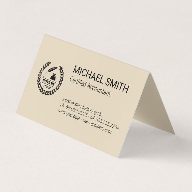 Certificado | Logotipo del Notario Público (Anverso)