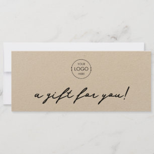 Certificado Minimalista de regalo de Kraft ruso