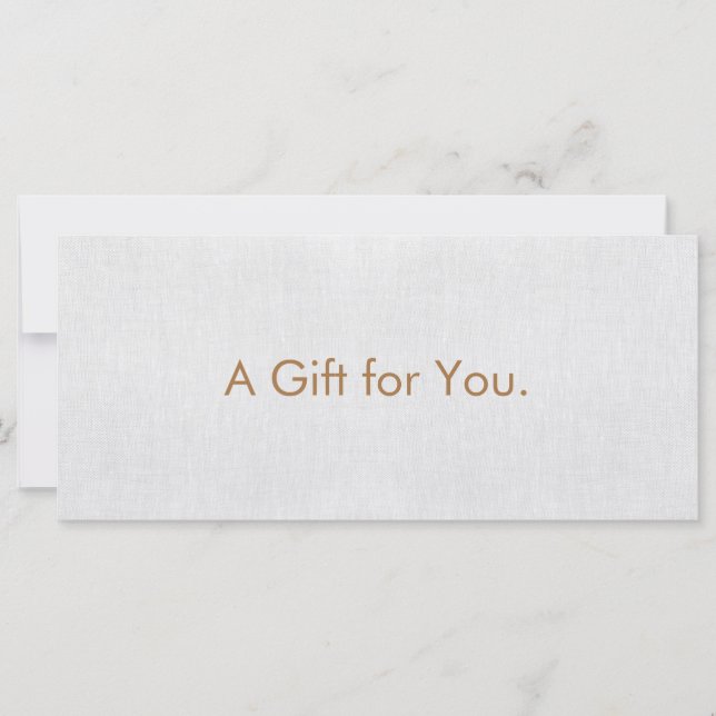 Certificado minimalista de regalo gris claro (Anverso)