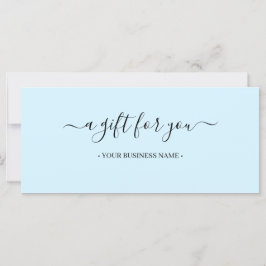 Certificado mínimo de regalo comercial de script