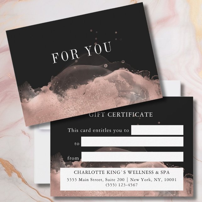 CERTIFICADO MODERNO DE REGALO DE NEGOCIOS (BUSINESS GIFT CERTIFICATE| for you, modern & Trends. Perfect for Beauty, Nails, Lashes, Make-up Arti)