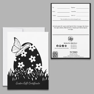 Certificado moderno de regalo de Pascua para peque