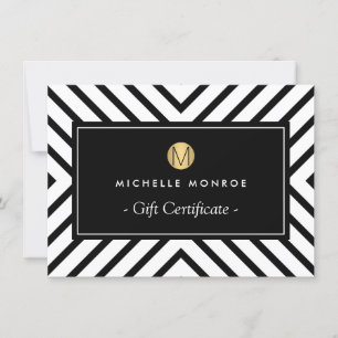 Certificado Retro Mod Gold Monogram Gift