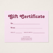 Certificado Rosa Minimalista Retro Divertido